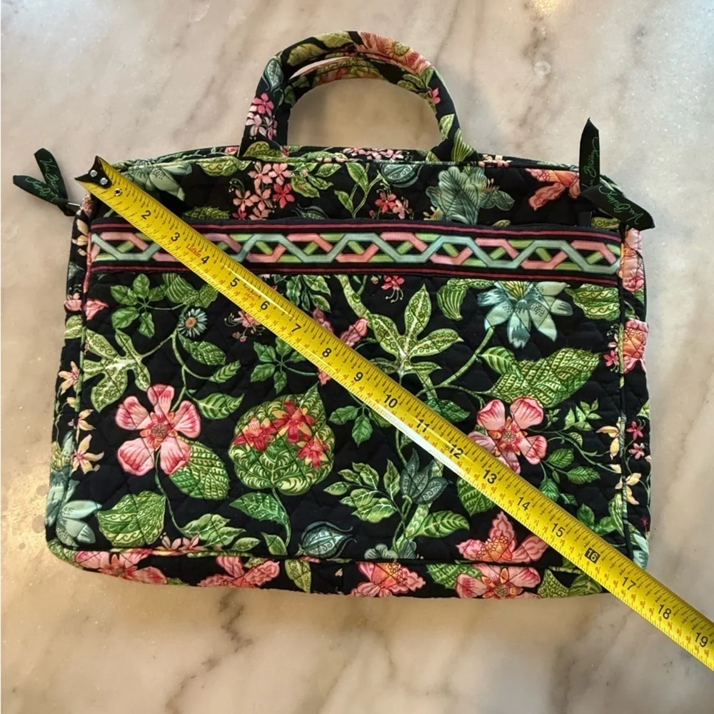 Vintage Vera Bradley Laptop Case Flowers Green Pink Botanica Print